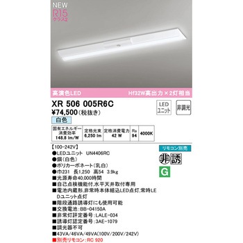 非常用照明器具 直付型ベースライト40形 逆富士型230 非調光 ODELIC(オーデリック)