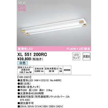 XL551200RC 直付型ベースライト40形 ソケットカバー付2灯用 非調光 1台