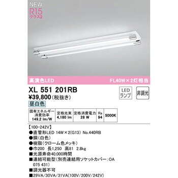 XL551201RB 直付型ベースライト40形 ソケットカバー付2灯用 非調光 1台