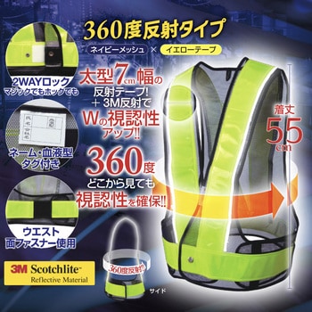 360度反射安全ベスト KA 勝星産業 ベスト型 安全ベスト 【通販