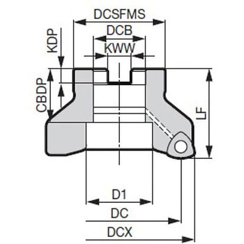 SEC-スミデュアルミル DMSW08000RS型(シェルタイプ・メトリック) 住友電工ハードメタル