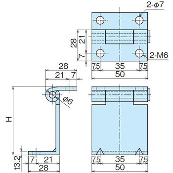 固定式分電盤用支柱 ホシモト