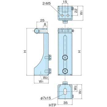 アジャスト式分電盤用支柱 ホシモト