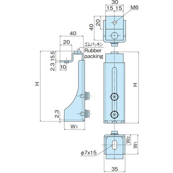 アジャスト式分電盤用支柱 ホシモト