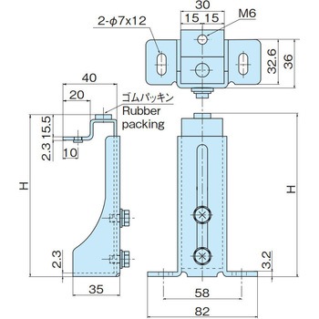 アジャスト式分電盤用支柱 ホシモト