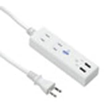 国内海外兼用2AC2USB2.4A 1m ヤザワコーポレーション