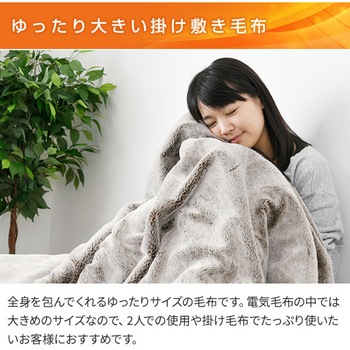 YLK-F41(LB) 電気毛布 FUWARI 1枚 YAMAZEN(山善) 【通販モノタロウ】