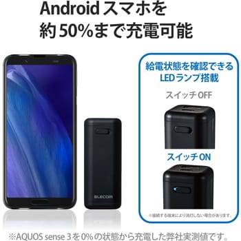 モバイルバッテリー 乾電池式 Usbコネクタ Type Cコネクタ ケーブル付 単3電池4本付 白 エレコム モバイルバッテリー 通販モノタロウ De Kd02bk