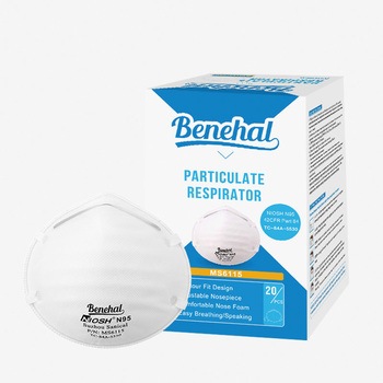 N95マスク 1箱20枚 米国NIOSH承認 立体構造お面式 Benehal