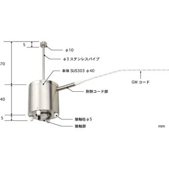 安立計器:静止表面用温度センサ A形シリーズ A-231E-00-1-TC1-ANP