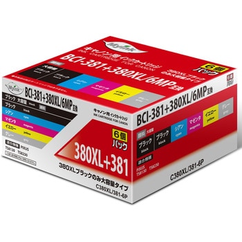 汎用インクカートリッジ キヤノン対応 BCI-380 タイプ 日本ナインスター
