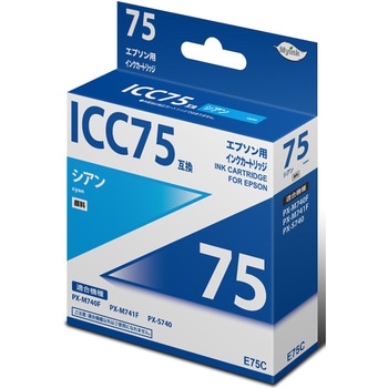 汎用インクカートリッジ エプソン対応 ICC75 タイプ 日本ナインスター