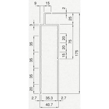 Cpd04ear アルミブロック用コーナーポスト 水切付 Cpd型 1個 日軽金アクト 通販サイトmonotaro