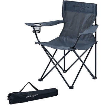 P-210(CG) アウトドアチェア 軽量 折りたたみ ドリンクホルダー付き 耐荷重100kg YAMAZEN(山善) 71372887
