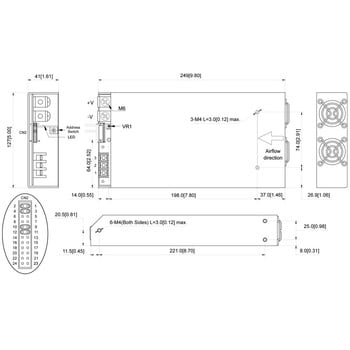 AE-800-36 COTEK スイッチング電源 定格電力800W 1台 COTEK(コーテック