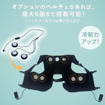 ペルチェベスト 20000mAhバッテリー付き ペルチェ位置調整可能 YAMAZEN(山善)