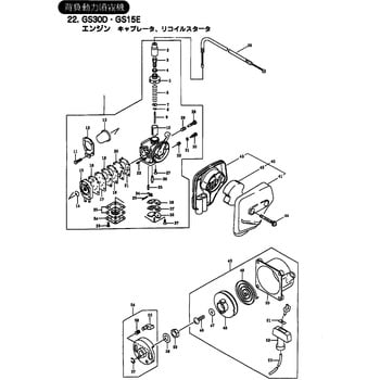 597387 GS15E エンジン キャブレータ、リコイルスタータ部品 プライミングポンプ 1個 BIGM(丸山製作所) 【通販モノタロウ】