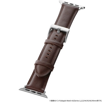 LN-AW41B45BR Apple Watch 38/40/41/42mm �o���h �uCORVIN�v �v�����v���U�[�o���h �u���E�� LEPLUS NEXT �{�v+�X�e�����X �u���E���F 71849395