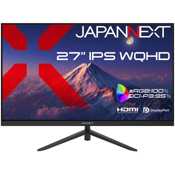 JN-i27Q2 27型/2560×1440/HDMI×1、DP×1/ブラック/スピーカー有/2年保証 JAPANNEXT 71943046