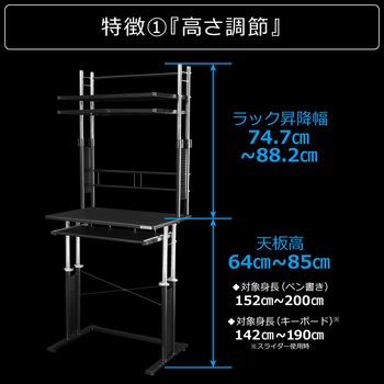 昇降式パソコンラック バウヒュッテ