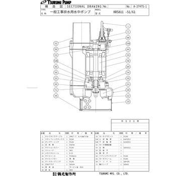 一般工事排水用水中ポンプ KRS型