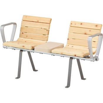 GB-42SA ひのき材パブリックベンチ 2人掛けタイプ モリマーキンキ 72049514