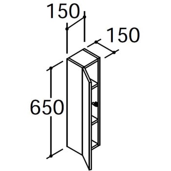 リフラ化粧台 ミドルキャビネット 間口150mm