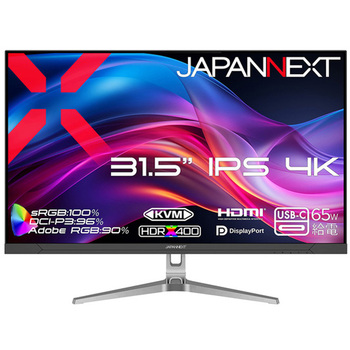 液晶ディスプレイ 31.5型/3840×2160/ブラック JAPANNEXT