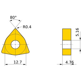 WNMG080404-LM MC7125 ステンレス鋼旋削加工用コーテッド超硬チップ MC/MP7100シリーズ 80°等辺不等角六角形ネガ MC7125 三菱 72128555