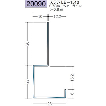 20090 ステンレスコ下がり壁用見切縁 創建 72175200
