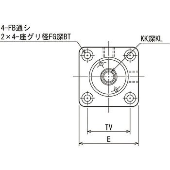 160S-16SD25N20 16MPa用薄形油圧シリンダ 160S-1シリーズ 標準形 1個