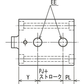 160S-16SD25N20 16MPa用薄形油圧シリンダ 160S-1シリーズ 標準形 1個