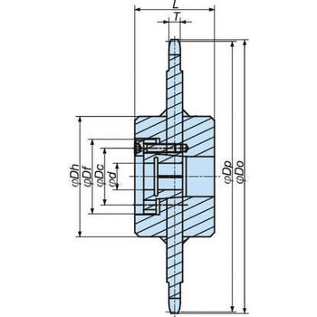 TPUSR形チェーン用ロックスプロケット 椿本チエイン