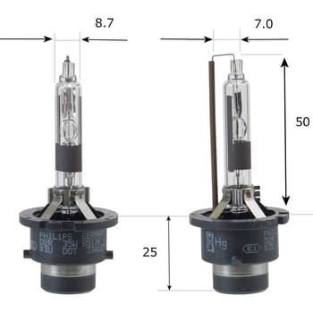 純正交換用HIDバルブ 12V/24V共用 D2 車検対応