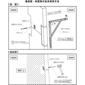 垂直壁・斜壁用取付金具 - ホーシン(HOSHIN)