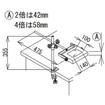 オーツカ光学 LED照明拡大鏡 LED-OSL-2 2x (64-5227-83)-