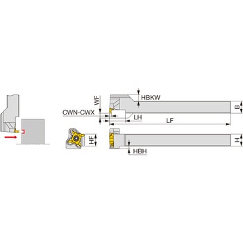 端面溝入れ用ホルダ STCFVR-18 タンガロイ