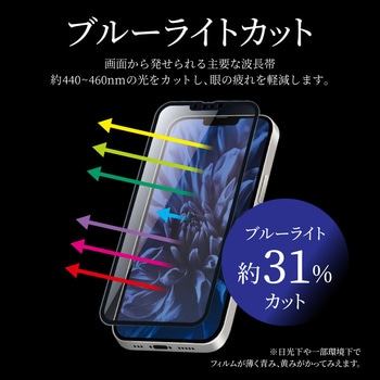 LP-IS21FGSB iPhone 13 mini ガラスフィルム「GLASS PREMIUM FILM」 全画面保護 ソフトフレーム  ブルーライトカット 1個 LEPLUS 【通販モノタロウ】