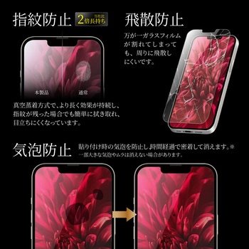 iPhone 14 | iPhone 13 | iPhone 13Pro ガラスフィルム「GLASS PREMIUM FILM」 スーパークリア LEPLUS