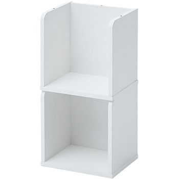 CA5R-2323×2(MWH) 本棚 コンパクト A5判対応 積み重ね可能 YAMAZEN(山善) 72451185