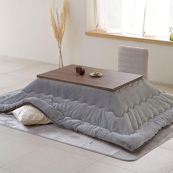 HLT-F12080(WBR)+AKF-2024(GJ/BR) こたつテーブル コタツ 長方形 120×80cm YAMAZEN(山善) 72451237