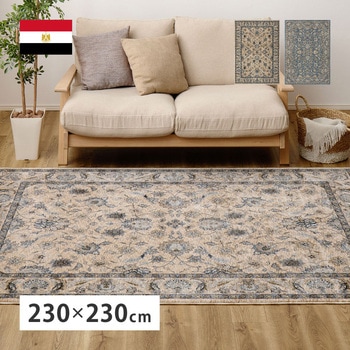 270621202 ウィルトンラグ ラグナ 約230×230cm  ベージュ 萩原 72452165