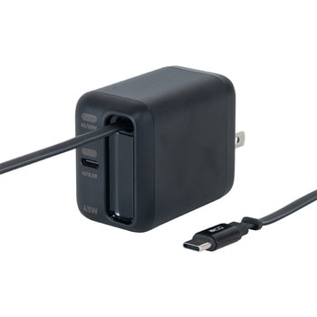 JYU-ACR0145BK 巻取りケーブル付きUSB PD充電器 45W MCO 72501059