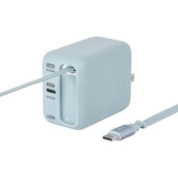 JYU-ACR0145BL 巻取りケーブル付きUSB PD充電器 45W MCO 72501068