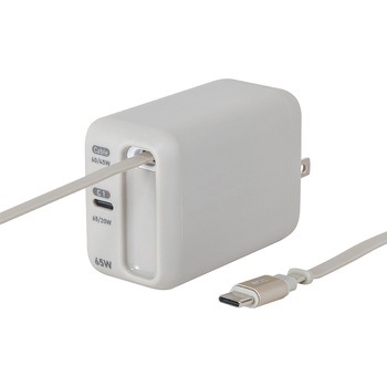 JYU-ACR0165GY �����P�[�u���t��USB PD�[�d�� 65W MCO 72501120