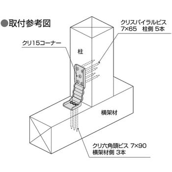 クリ15コーナー ダイドーハント 柱接合金物・かど金物 【通販モノタロウ】