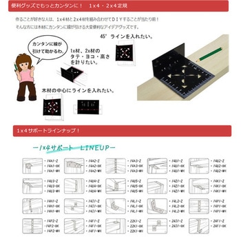 1×4サポート 受けタイプ 横 羽付 ダイドーハント(旧:大同製鋲所)