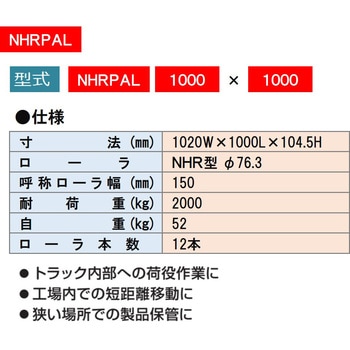 パレットローラ NHRPAL型 オークラ輸送機