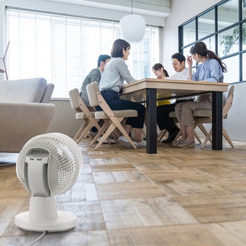 3Dサーキュレーター 27畳対応 大風量 温度センサー搭載 リモコン付 首振角度微調整可能 siroca