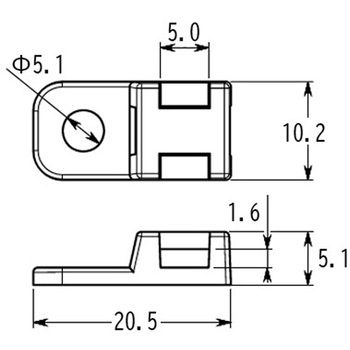 結束バンド用ベース(金属成分入) エスコ